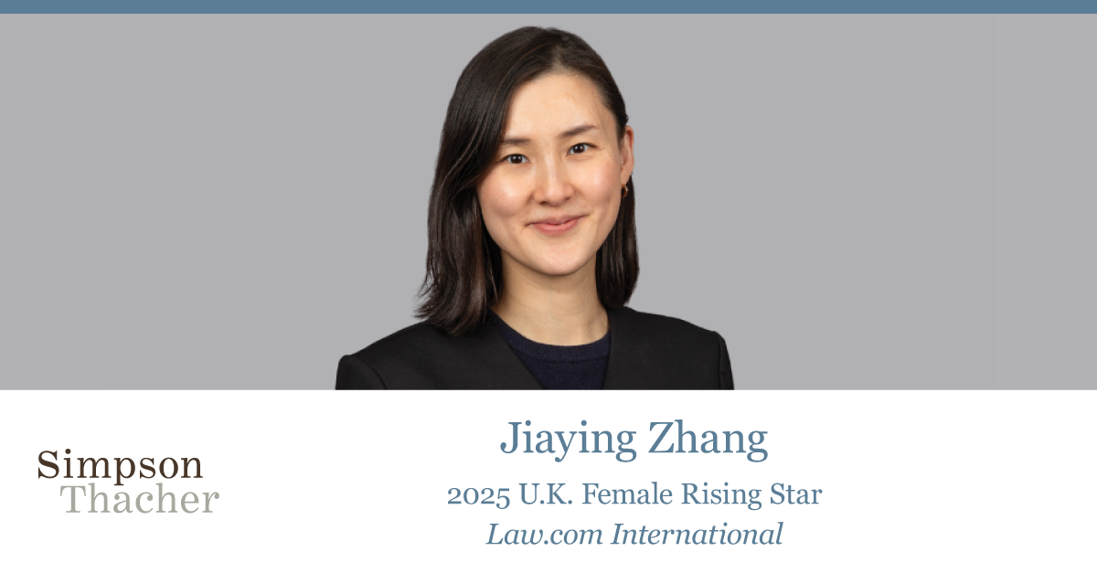 Jiaying Zhang Named a 2025 “U.K. Female Rising Star” by Law.com ...
